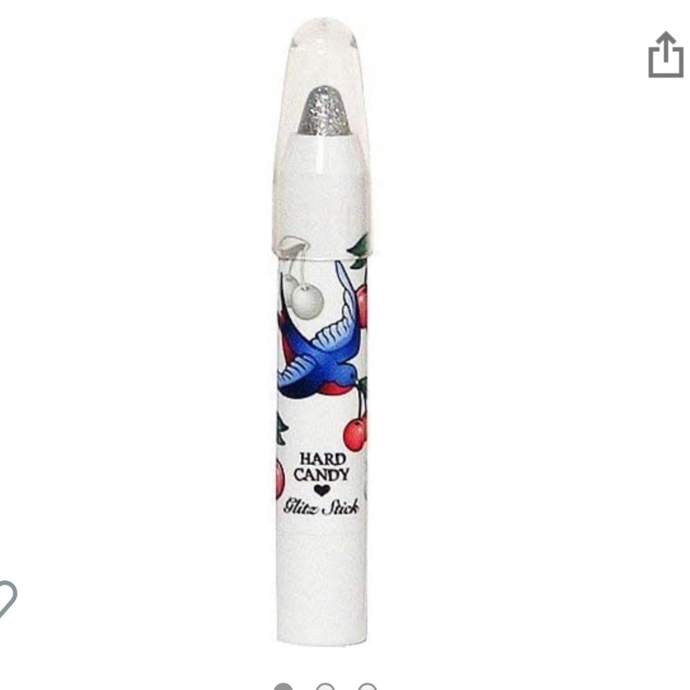 Hard candy glitter stick sweet as pie silver.